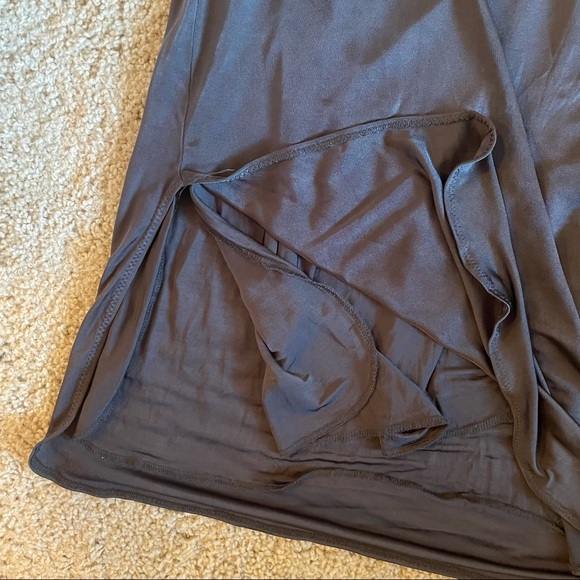 Diesel Short Sleeve Dress Size Medium Satin Grey with Black Trim Casual Cool - Picture 8 of 12